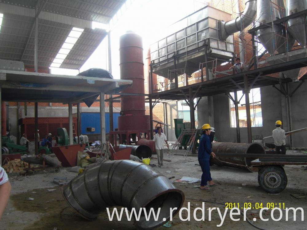 Flash drying machine of bu-tyric acid titanium hydroxide